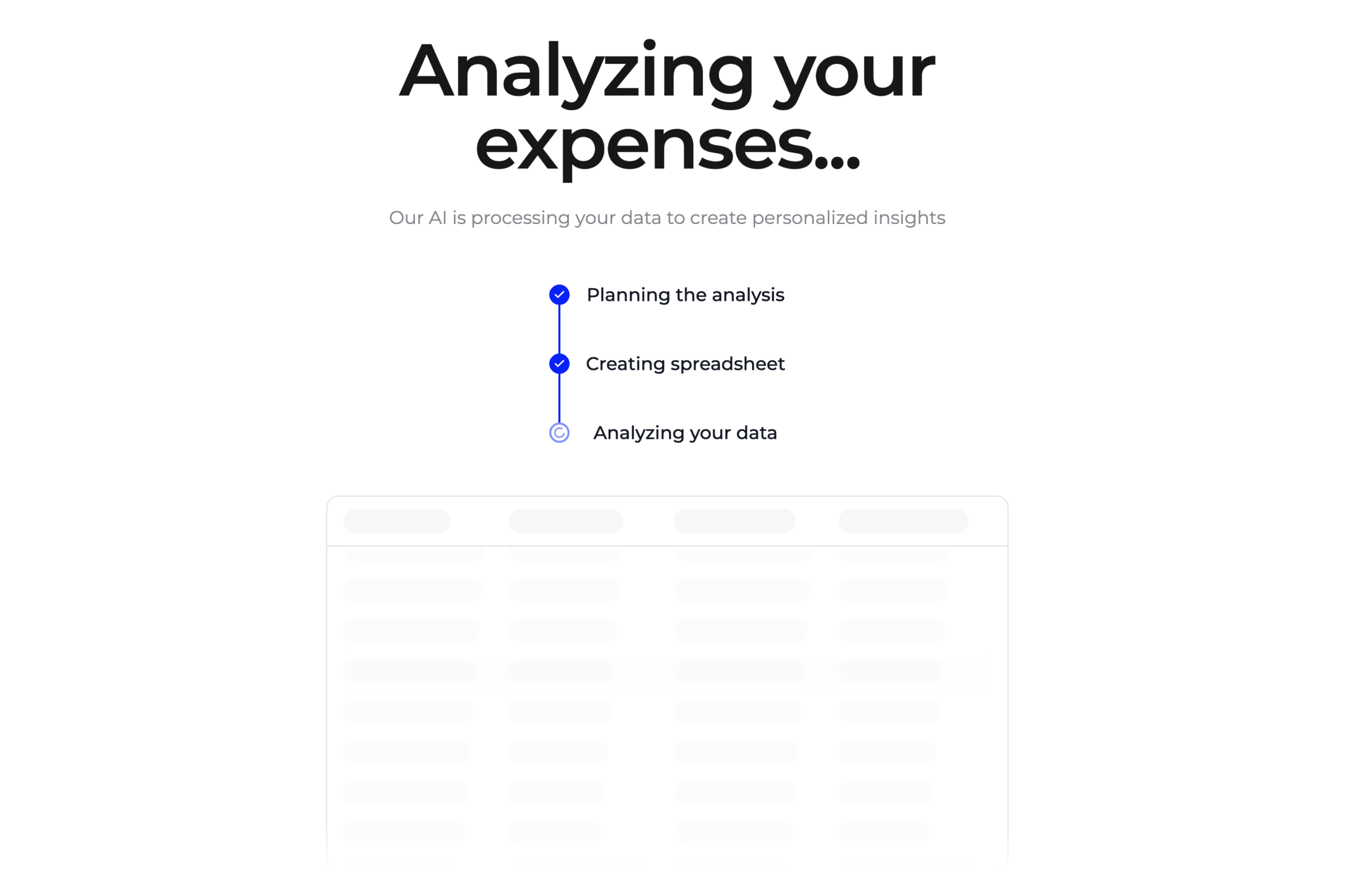 Analysis step preview